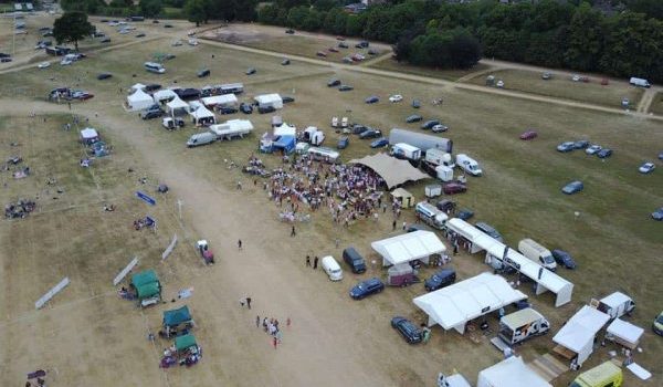 Aerial event photography