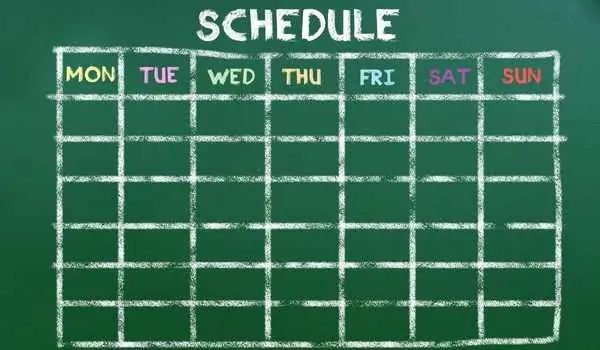 Calendar schedule